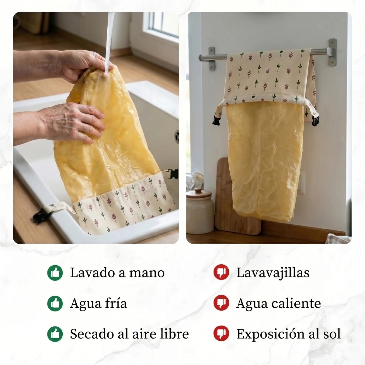 Bolsas para pan premium en 100% algodón y cera de abeja