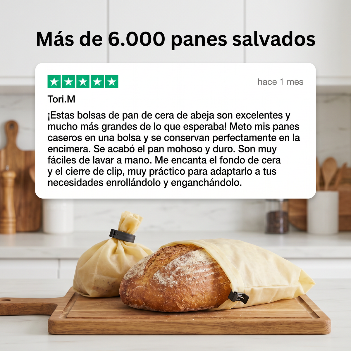 Bolsas para pan premium en 100% algodón y cera de abeja