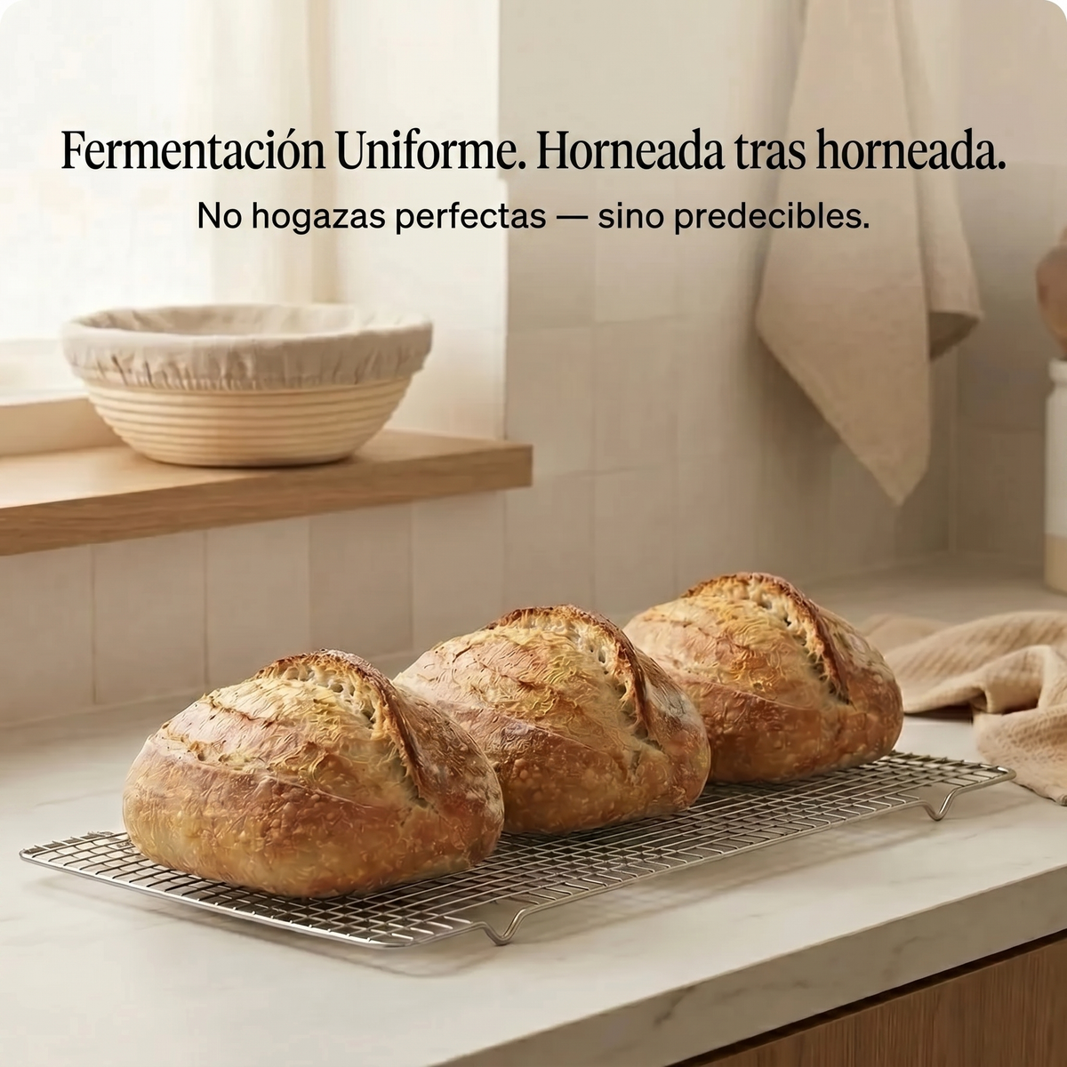 Cesta de fermentación en ratán natural